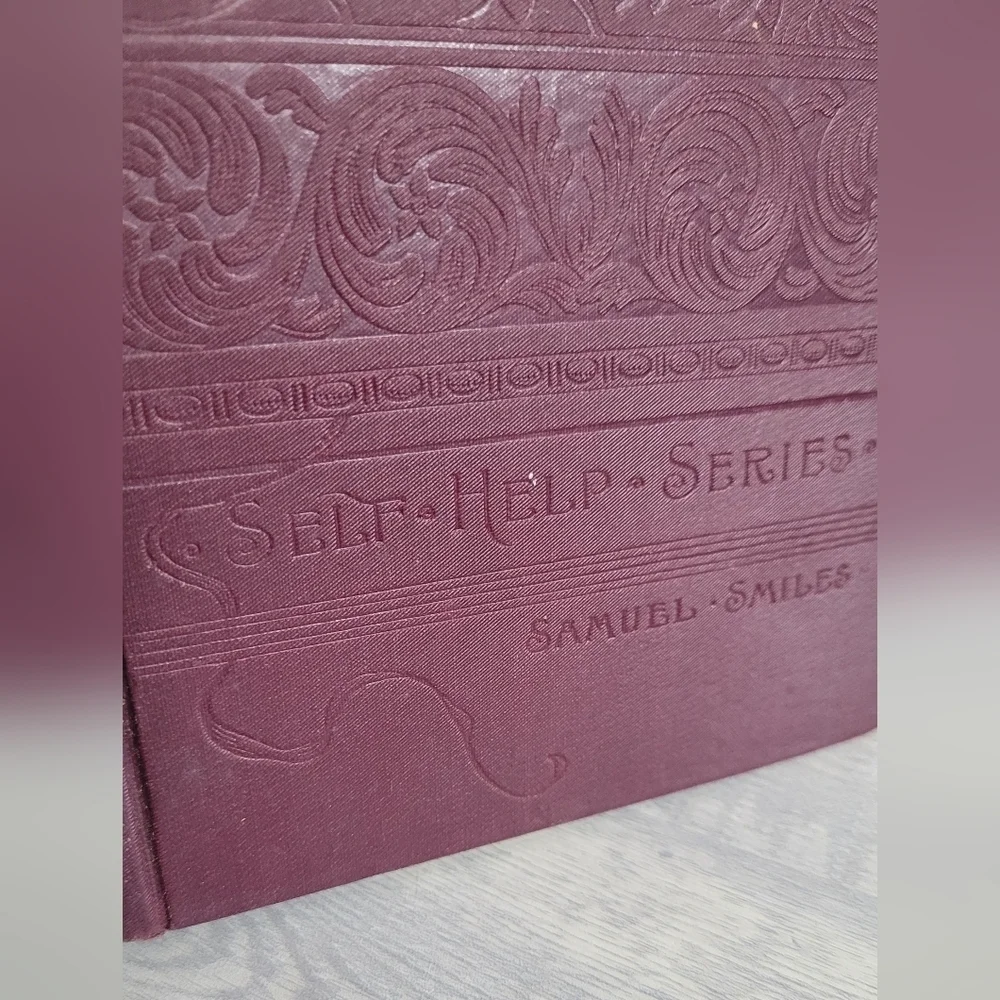 Antique 1800s Book Thrift by Samuel Smiles | Embossed Hardcover